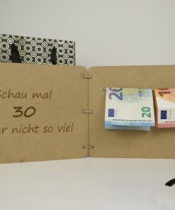 Alternative view of Geldgeschenk Holzkarte ,,Alles Gute", Personalisiert