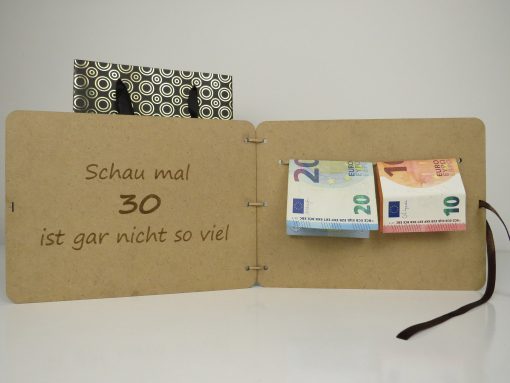 Geldgeschenk Holzkarte ,,Alles Gute", Personalisiert - Image 2