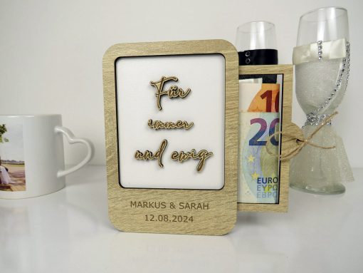 Hochzietsgeschenk mit Geldfach Personalisiert - Image 3
