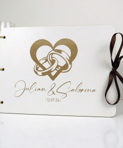 Geldgeschenk Hochzeitskarte ,,Eheringe" aus Holz