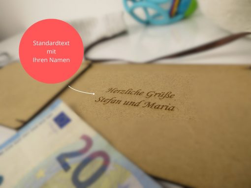 Geldgeschenk Holzkarte zur Geburt - Image 4