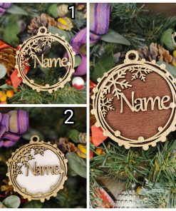 Alternative view of Weihnachtsbaum Anhänger mit Wunsch-Name